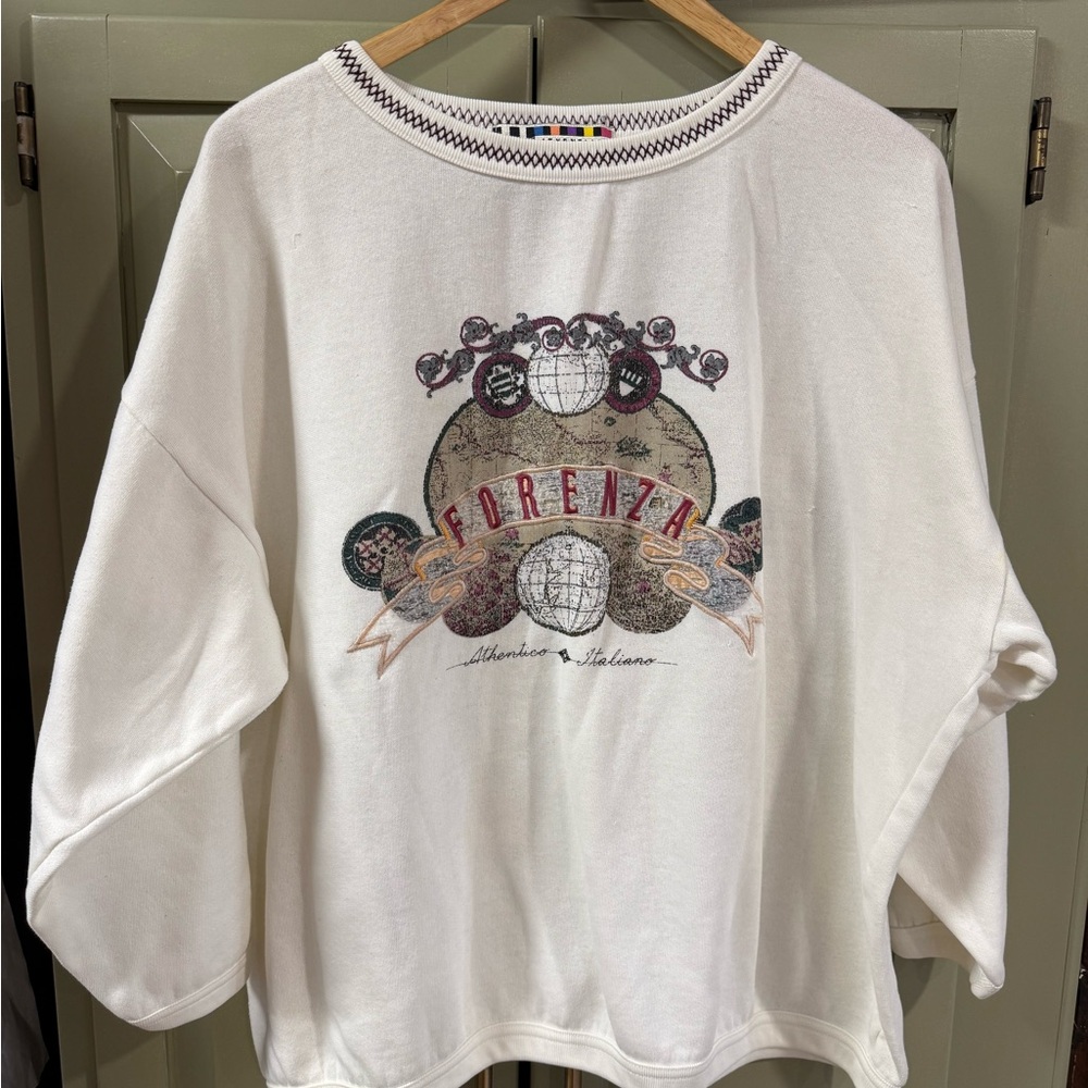 Vintage 80s Cream Forenza Sweatshirt Women’s LG Exc cond
